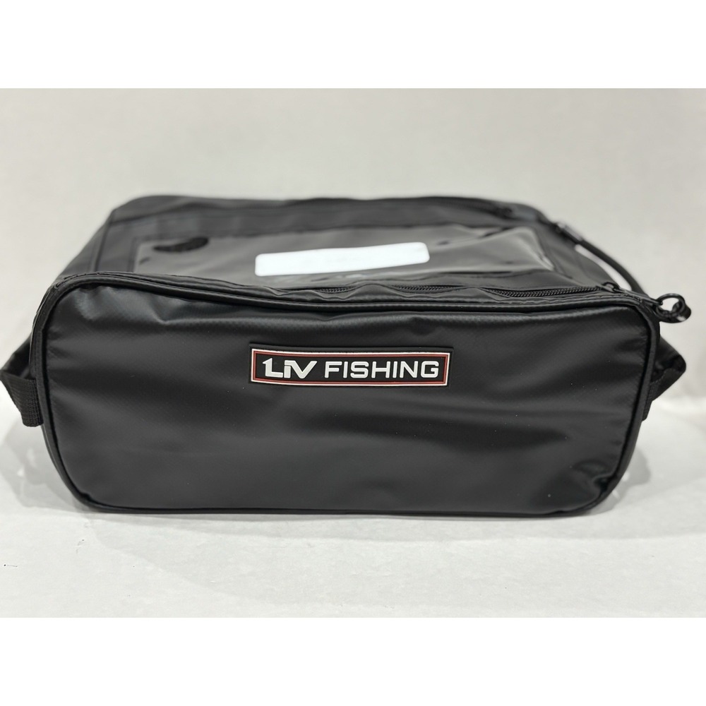 LIV Fishing Waterproof Boat Storage Bag Black Marine Gear Bag Zippered